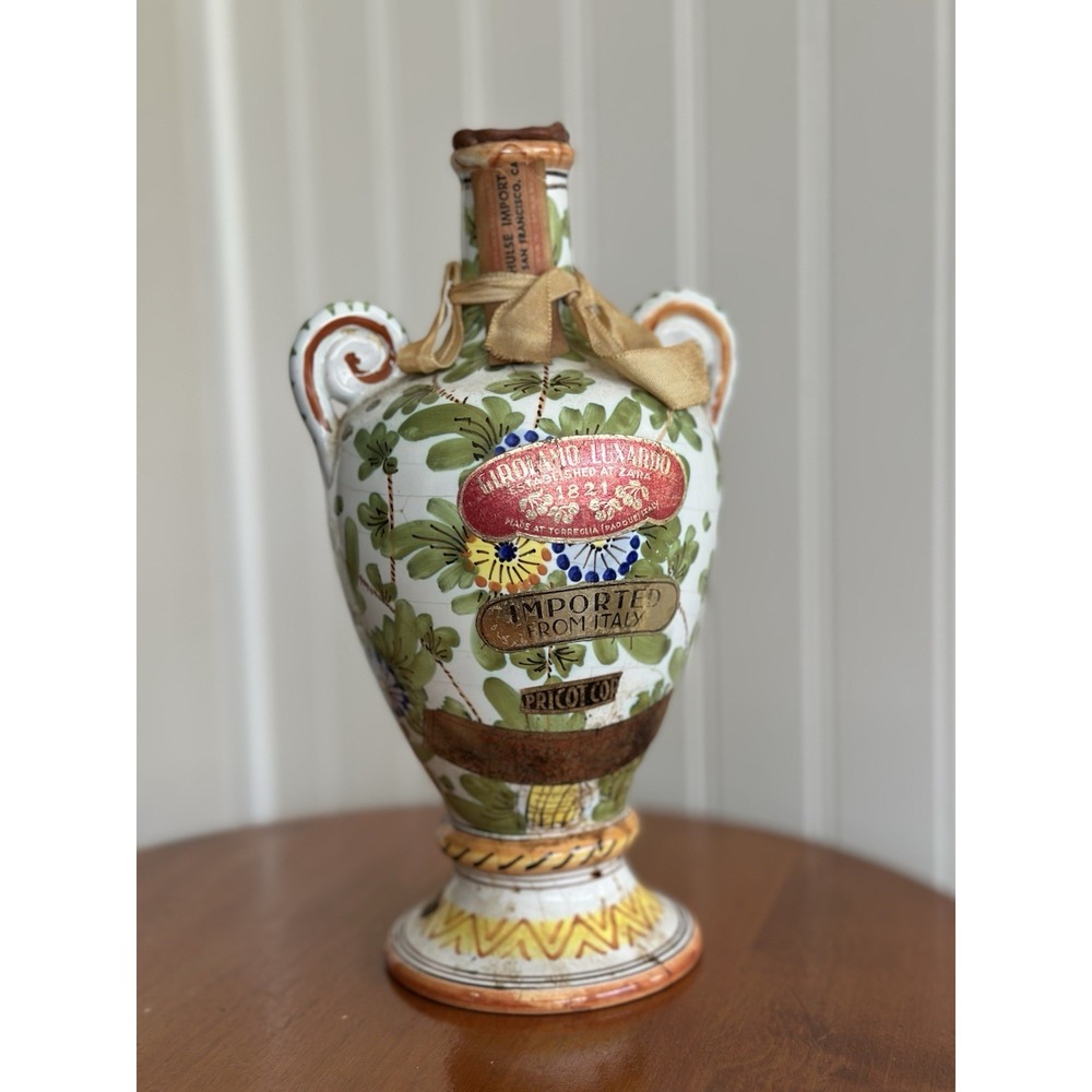 Vintage 1950s Girolamo Luxardo Italian Ceramic Liquor Bottle Perugia Italy